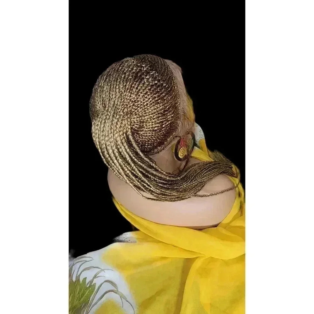100% handmade, Braided wigs blond Wig NWT Ghana Weave absolutely gorgeous. - Picture 2 of 15